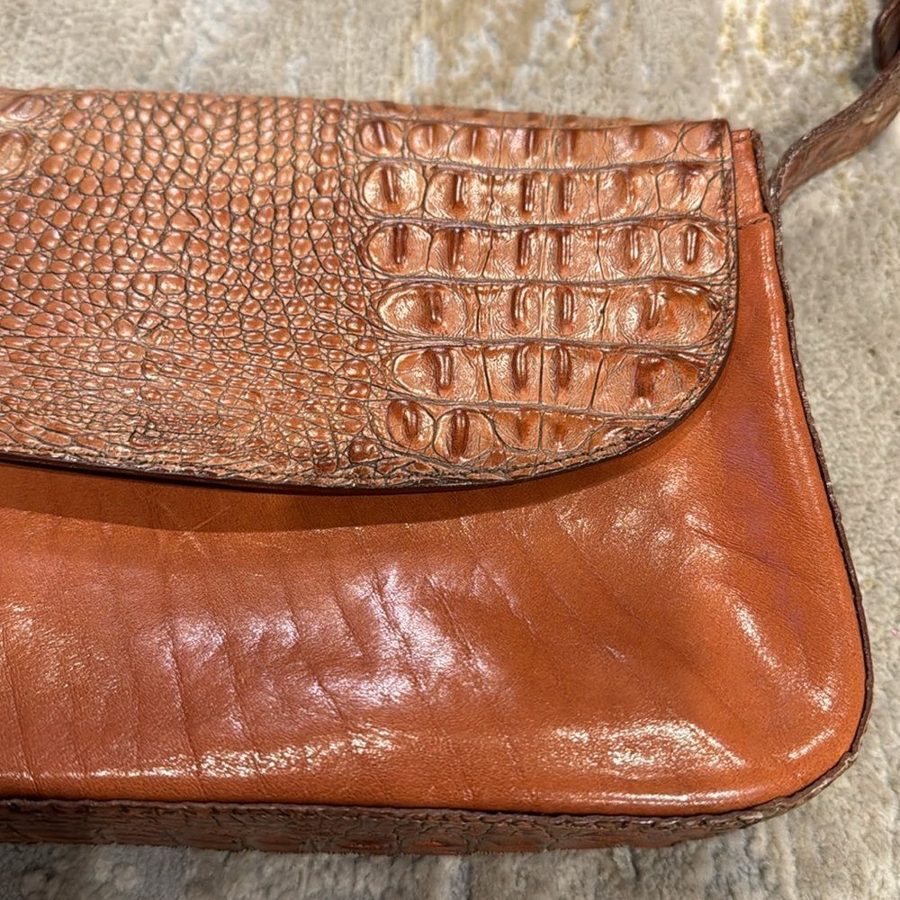 VTG Brahmin alligator skin light brown shoulder bag in amazing condition for age - Picture 2 of 16